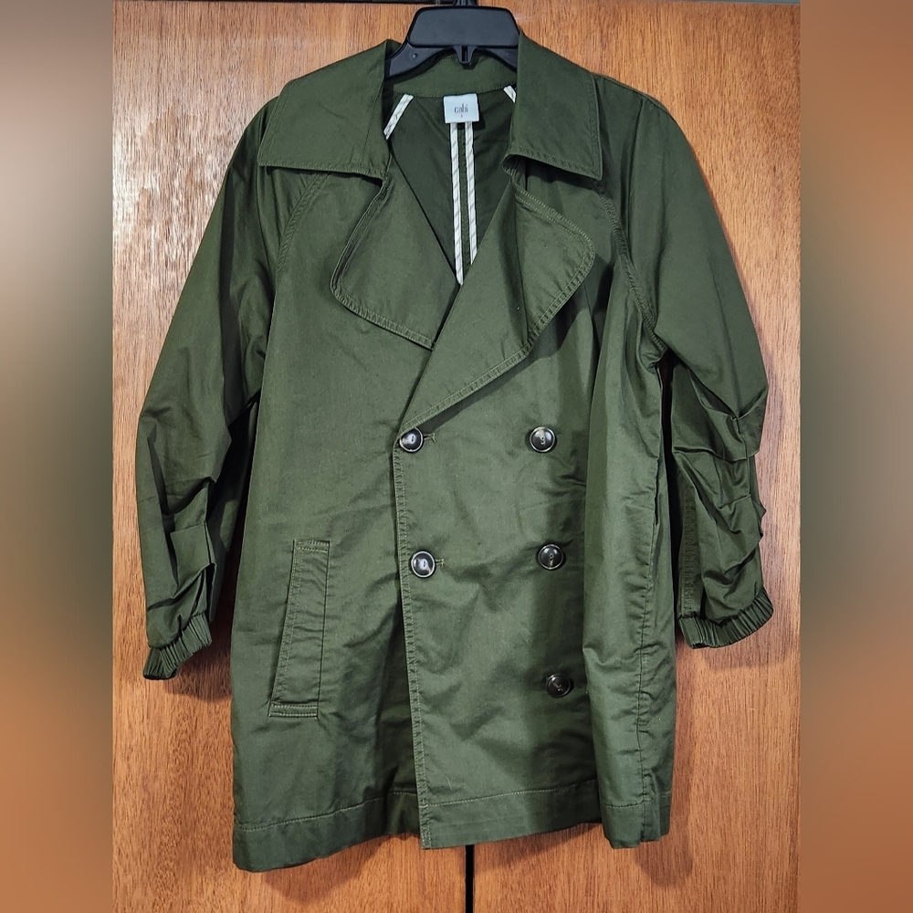 Cabi Expedition Dark Green  Trench Coat Jacket Size Small Nwot Style 5478